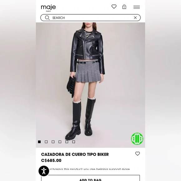 Maje leather jacket - Picture 2 of 16